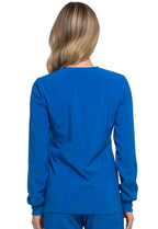 Dickies Scrub Jackets For Woman Snap Front Warm-up Jacket With 2 Pockets Plus Size - DK305, 2XL, Royal