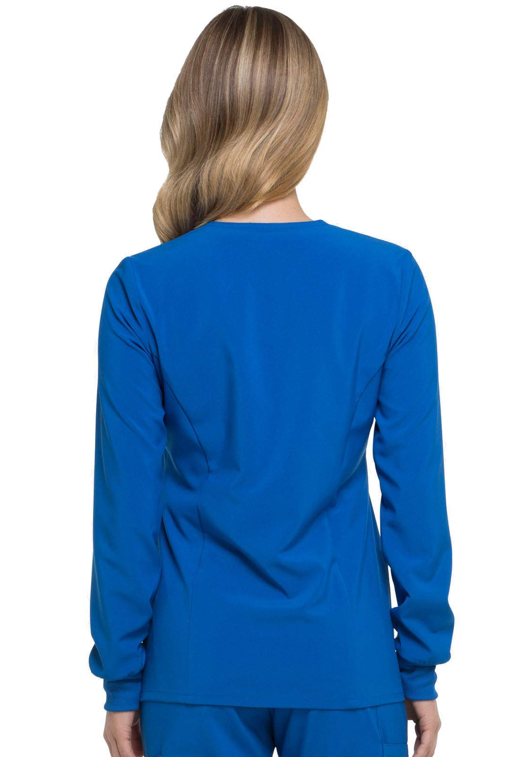 Dickies Scrub Jackets For Woman Snap Front Warm-up Jacket With 2 Pockets Plus Size - DK305, 5XL, Royal