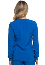 Dickies Scrub Jackets For Woman Snap Front Warm-up Jacket With 2 Pockets Plus Size - DK305, 5XL, Royal