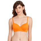 Rosaline by Zivame Womens Polyester Cotton Padded Underwire_Type.Value Casual 3/4Th Coverage T-Shirt Bra (RO1213FASHBGLDN0036C_