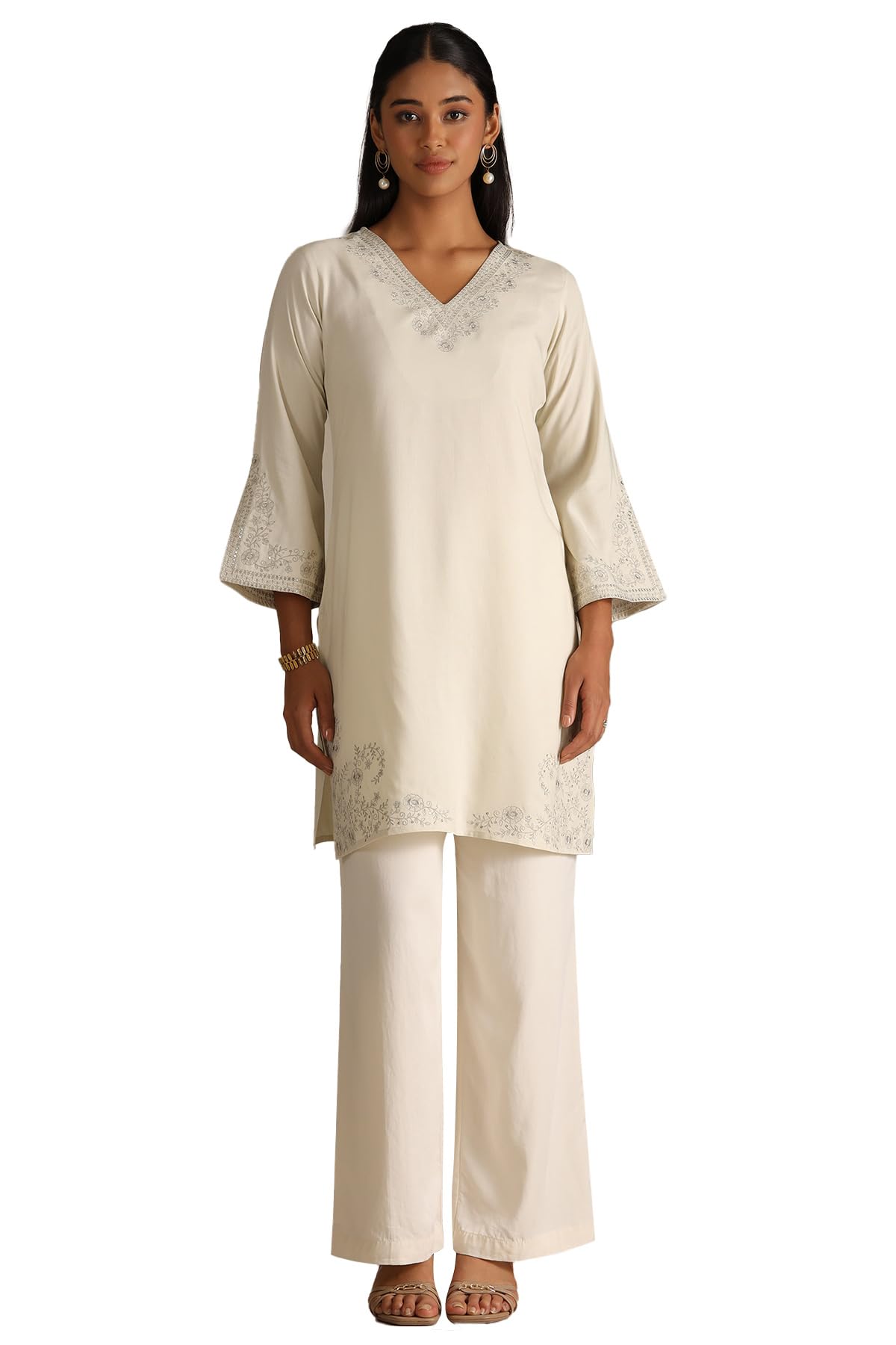 Soch Women Rayon Embroidered Kurta with Sequins
