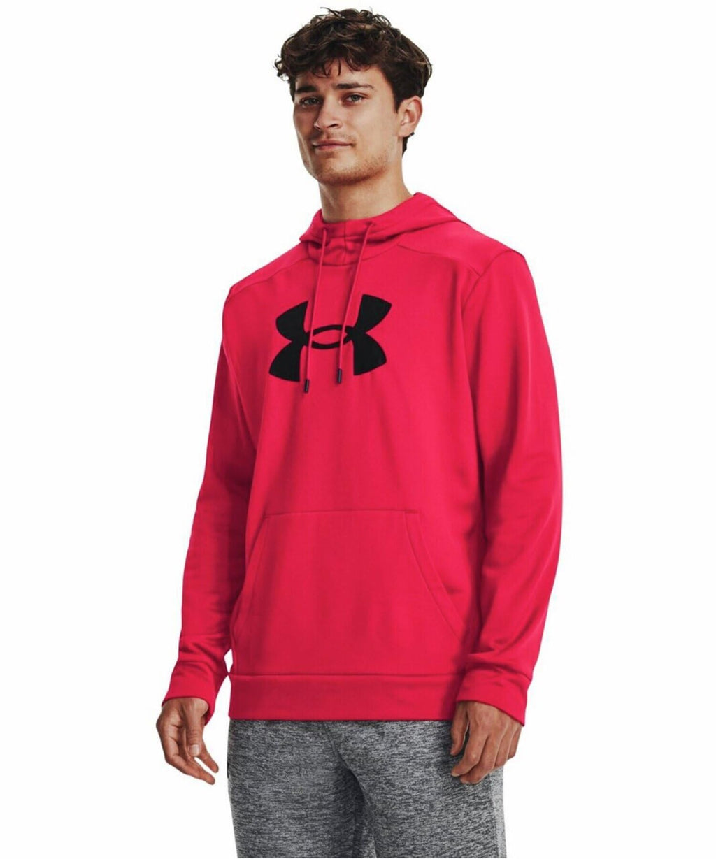 Under Armour mens Armour Fleece Big Logo Hoodie, (601) Red / / Black, Large