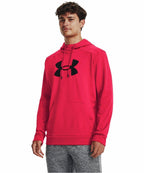 Under Armour mens Armour Fleece Big Logo Hoodie, (601) Red / / Black, Large