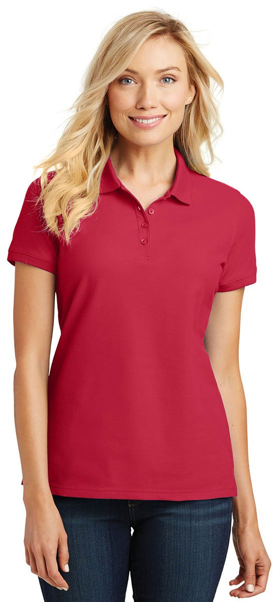 Port Authority Ladies core classic Pique Polo L100 Rich Red S