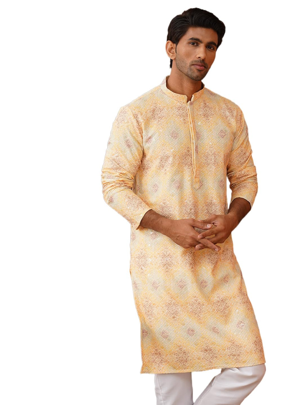 Jompers Mens Embroidered Staight Kurta