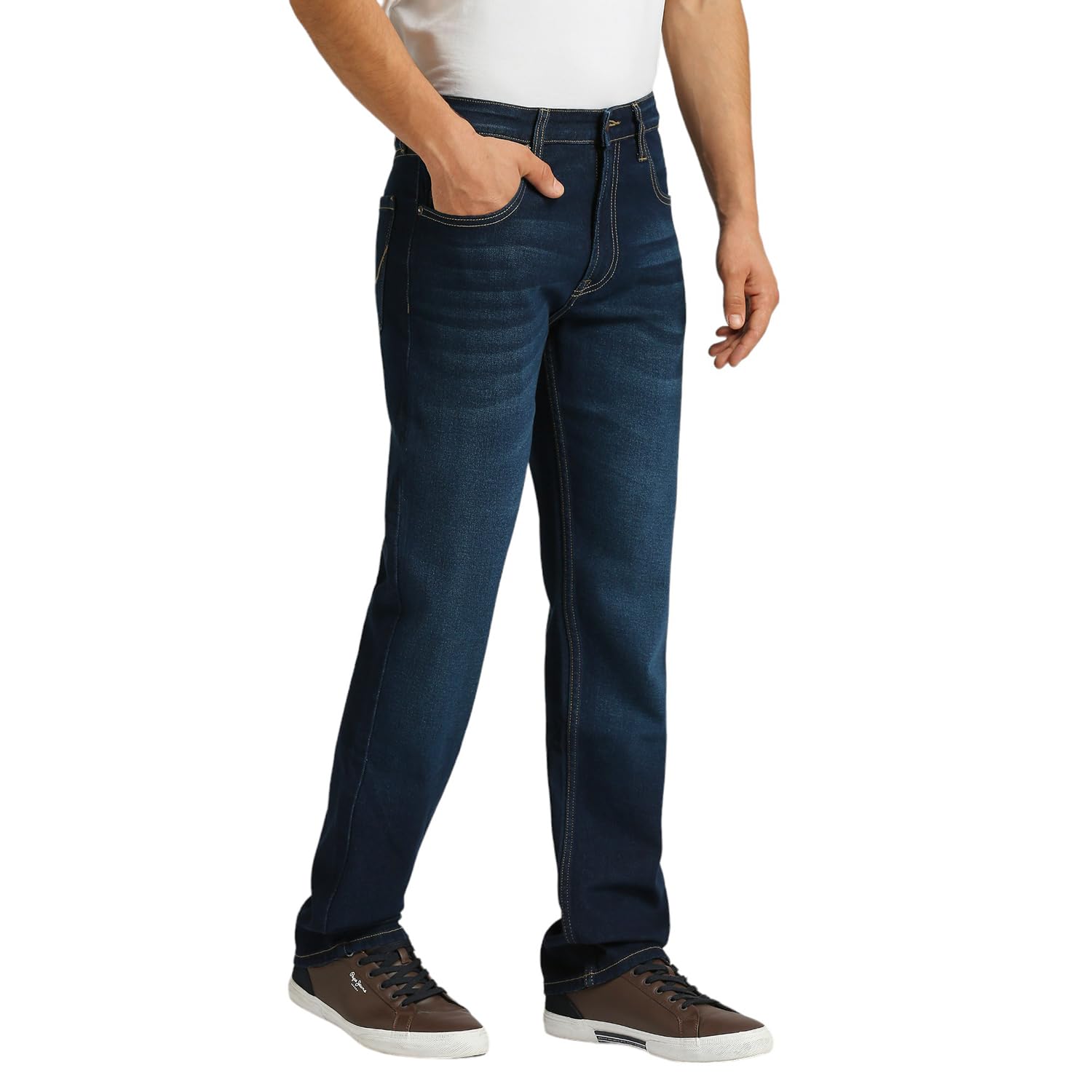 Pepe Jeans MenS Regular Jeans (Pm207920Q033_Dark Used Indigo Blue