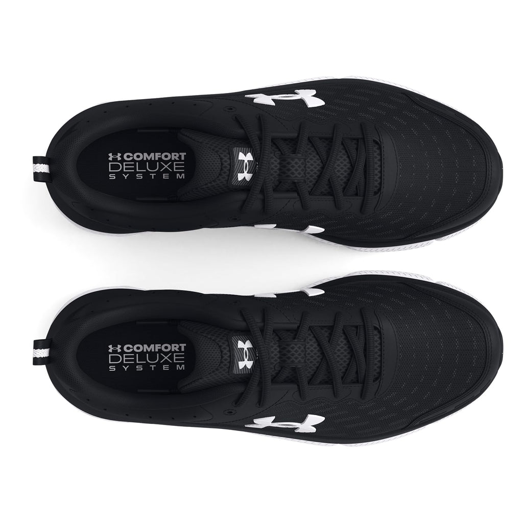 Under Armour Women's Charged Assert 10, (001) Black/Black/White, 8.5, US