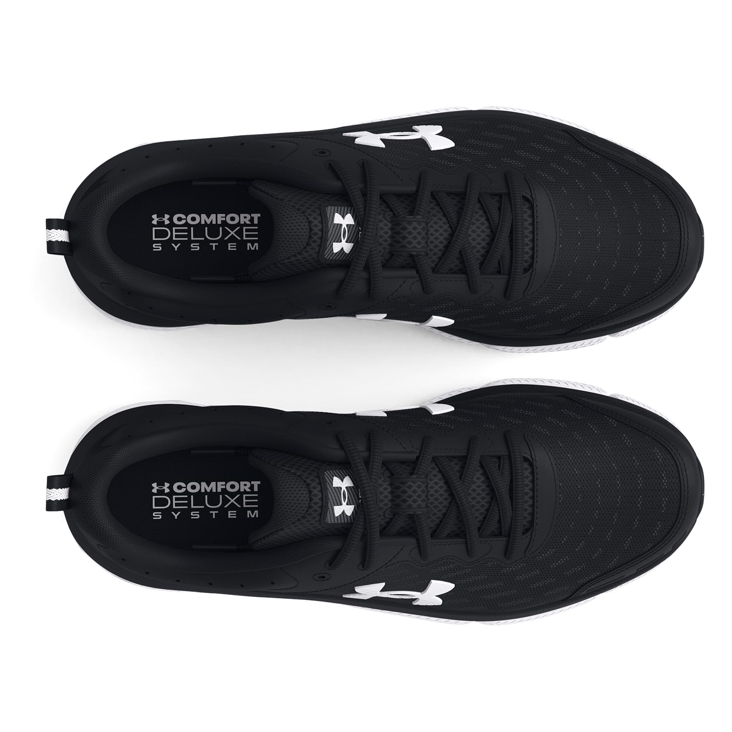 Under Armour Women's Charged Assert 10, (001) Black/Black/White, 8.5, US