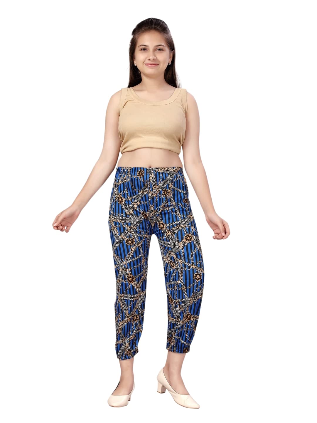 Aarika Girls Relaxed Pants (HRM-KG-2502_Blue_36)