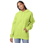 Hanes Men's Pullover EcoSmart Hooded Sweatshirt, safety green, 3XL