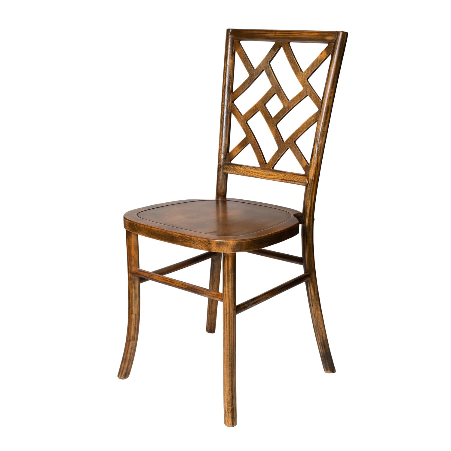 Set Of 1 Mosaic Dining Chair - Golden Teak