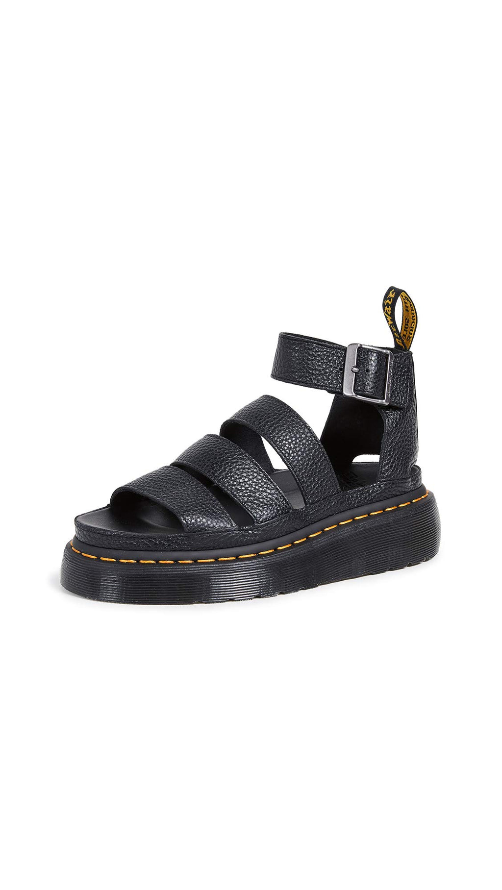 Dr. Martens Women's Clarissa II Quad Sandals, Black, 6 Medium US