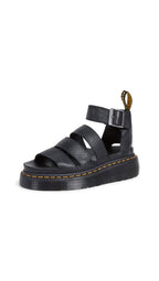 Dr. Martens Women's Clarissa II Quad Sandals, Black, 6 Medium US