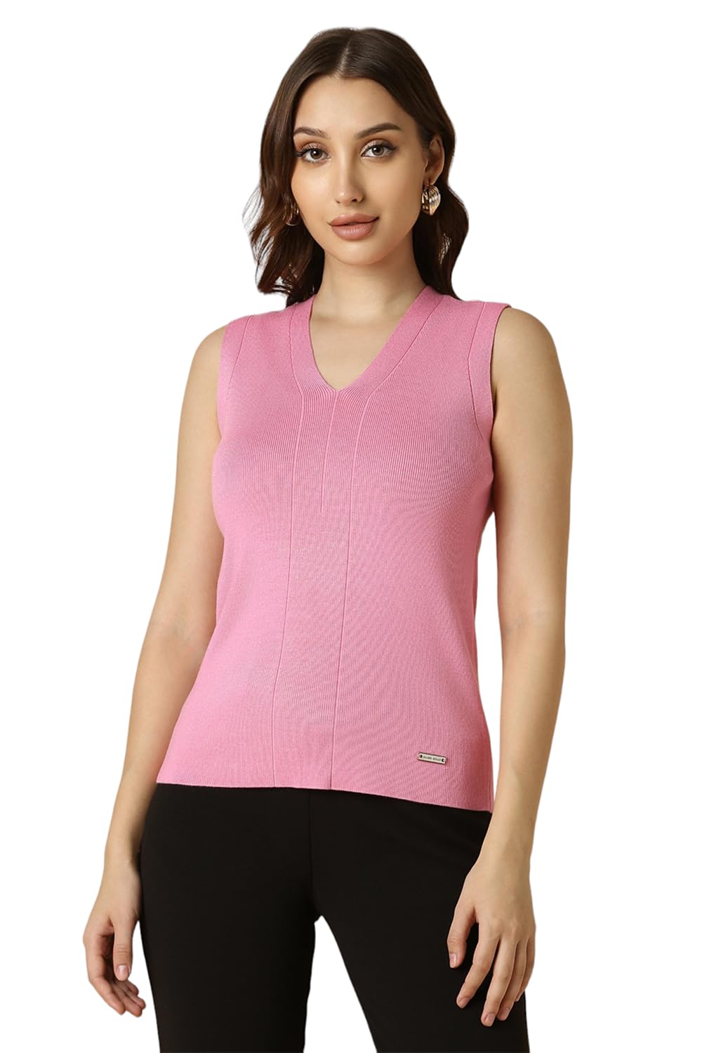 Allen Solly Women Regular Fit Solid Casual Sleeveless Top