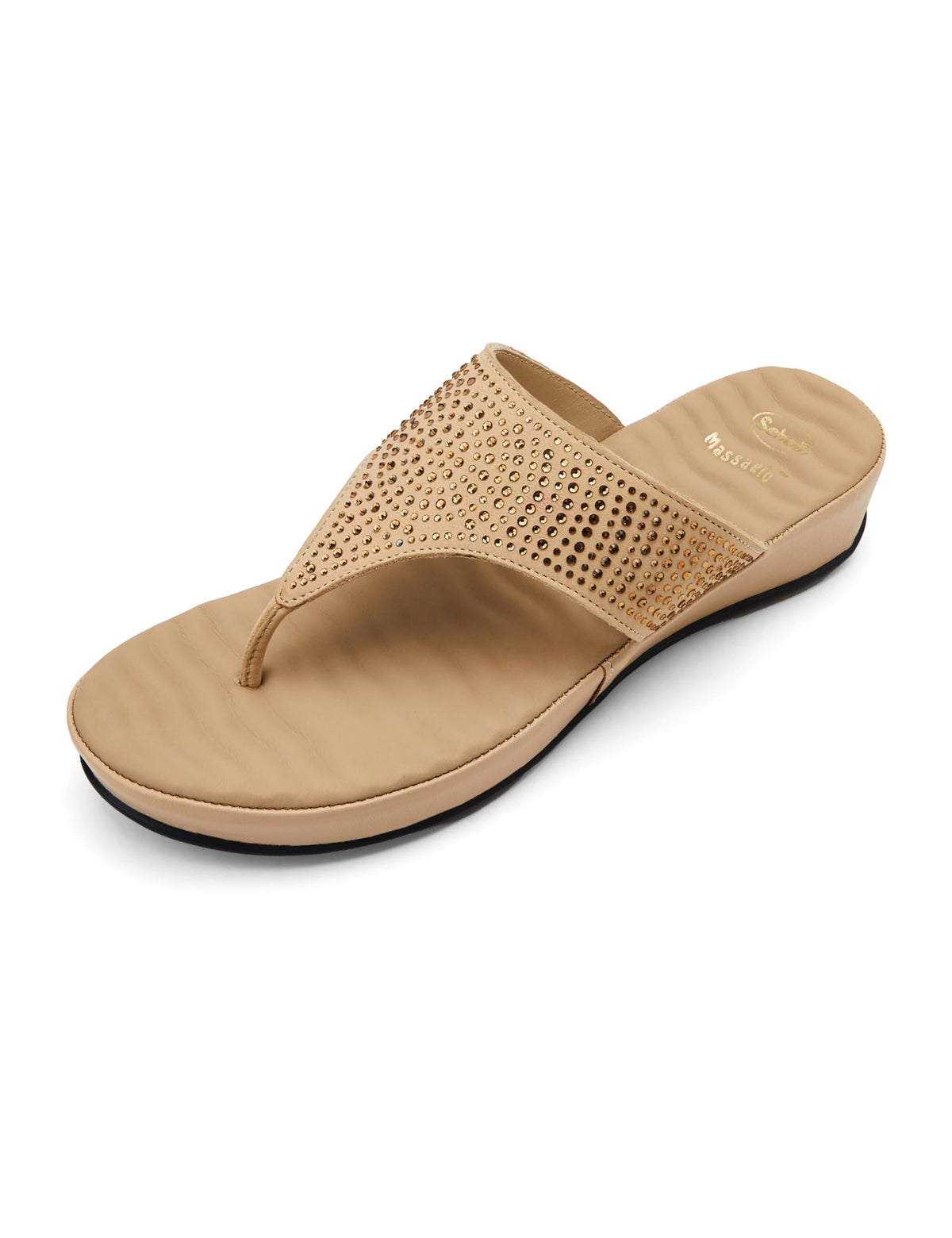 Scholl POPPY THONG Womens Casual Slipper In Yellow Beige Gold 5