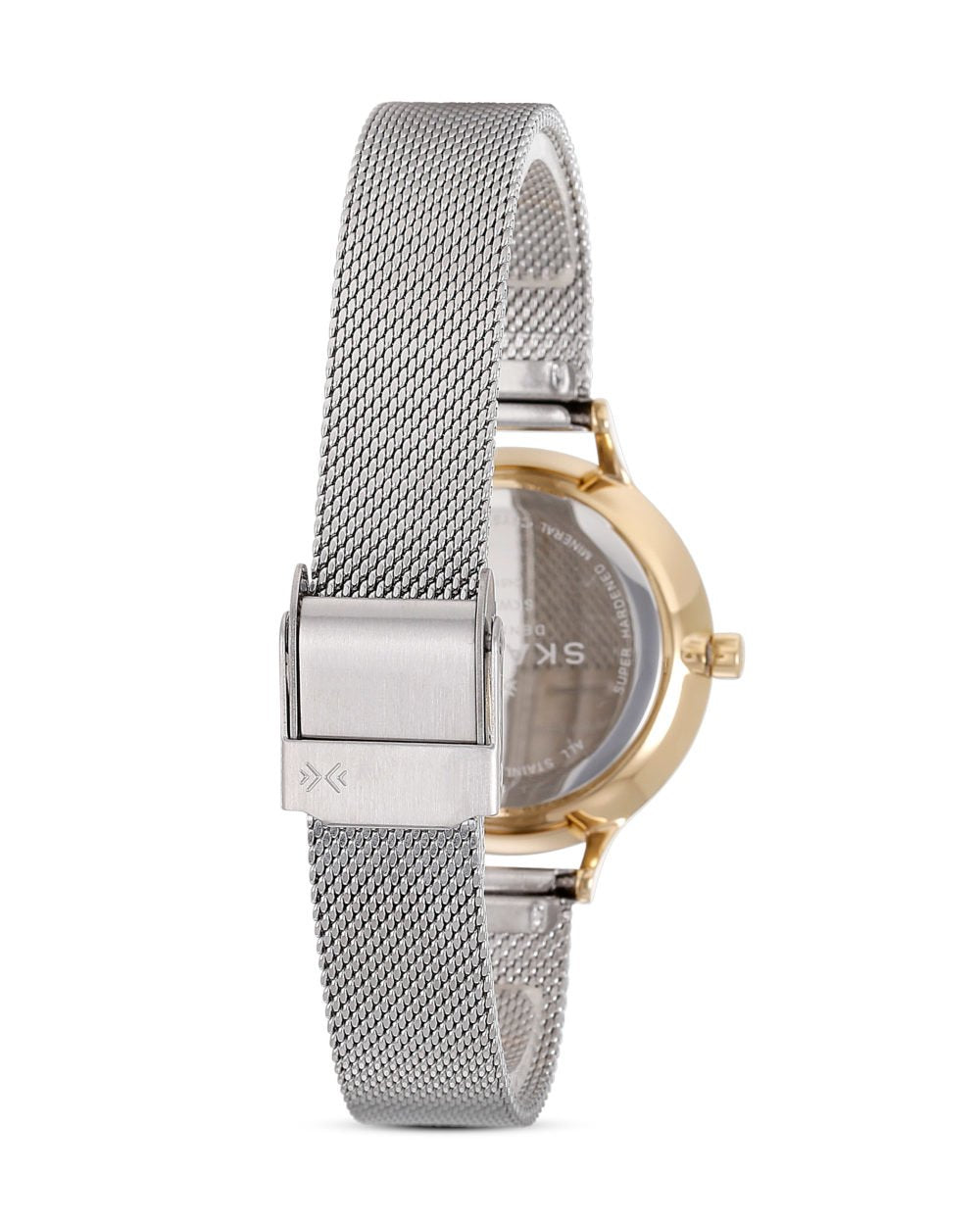 Skagen Women's Anita Lille Three-Hand Silver and Gold Two-Tone Stainless Steel Mesh Band Watch (Model: SKW2340)