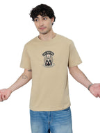 The Souled Store Golmaal 3: Vasooli Bhai Men and Boys Short Sleeves Round Neck Beige Graphic Printed Cotton Relaxed Fit T-Shirts