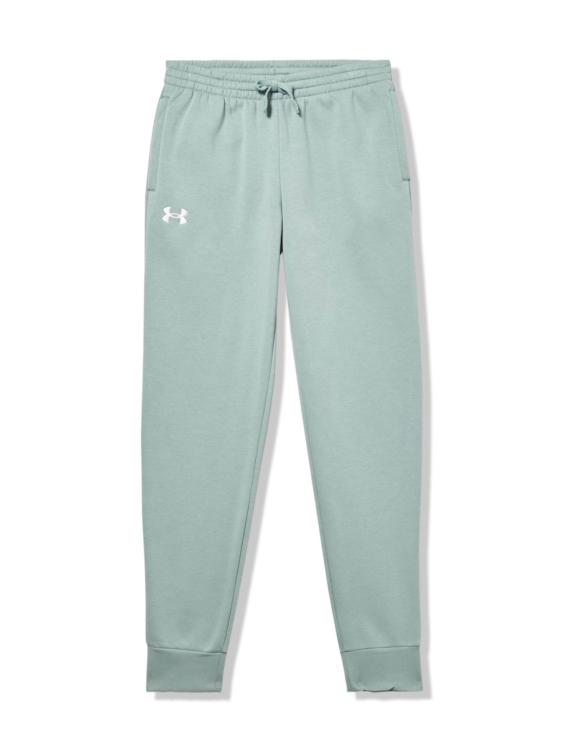 Under Armour Boys Rival Fleece Joggers, (348) Silica Green / / White, Small