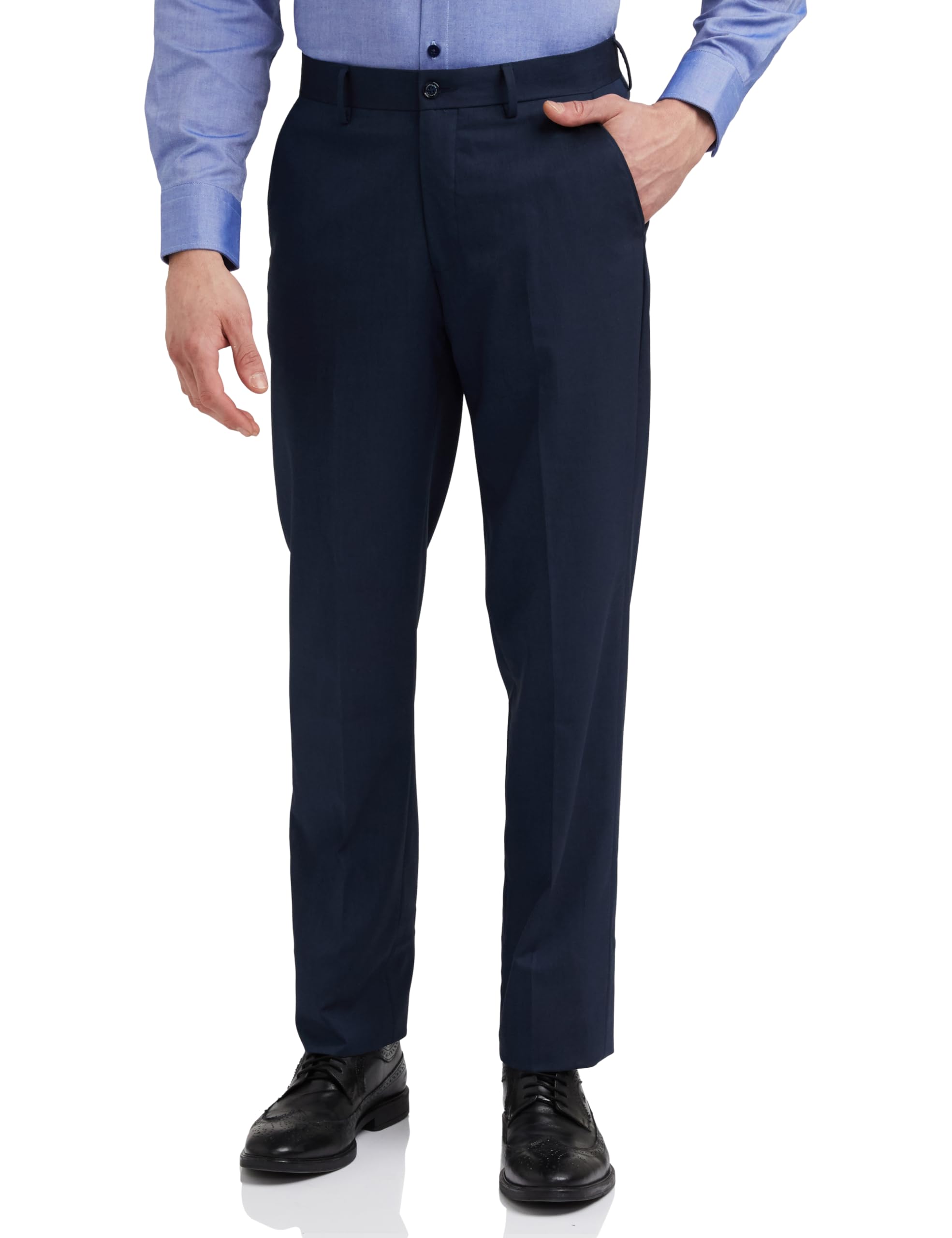 Louis Philippe MenS Regular Pants (Lptfmrgbg61879_Navy
