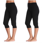 Kotii Women's Lightweight Soft Capri Leggings Crop Leggings 3/4 Stretch Yoga Pants