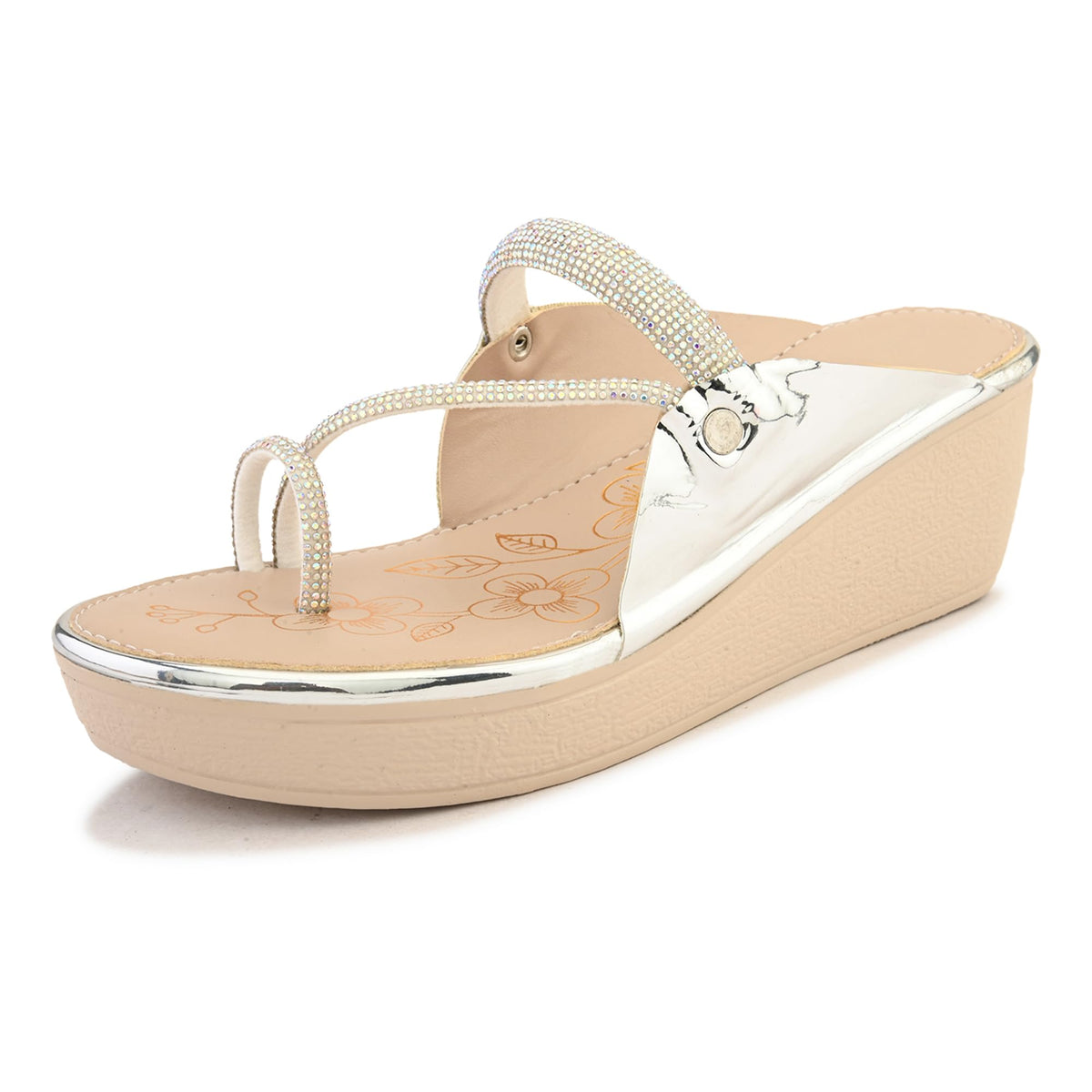 Centrino Womens Wedge Heel Sandals | Stylish SlipOn Sandals for Ladies | Soft Cushioned Footbed for Comfort | Elegant & Trendy 8