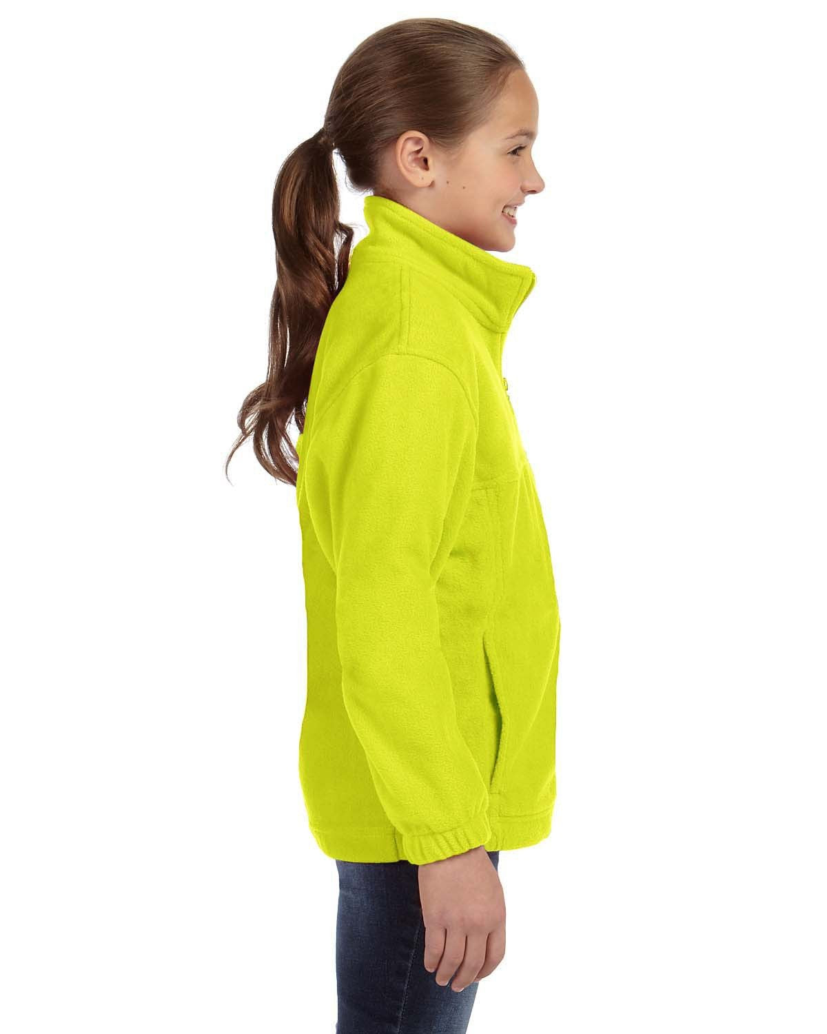 Youth 8 oz Full-Zip Fleece - SAFETY YELLOW - S(D0102H76TMT)
