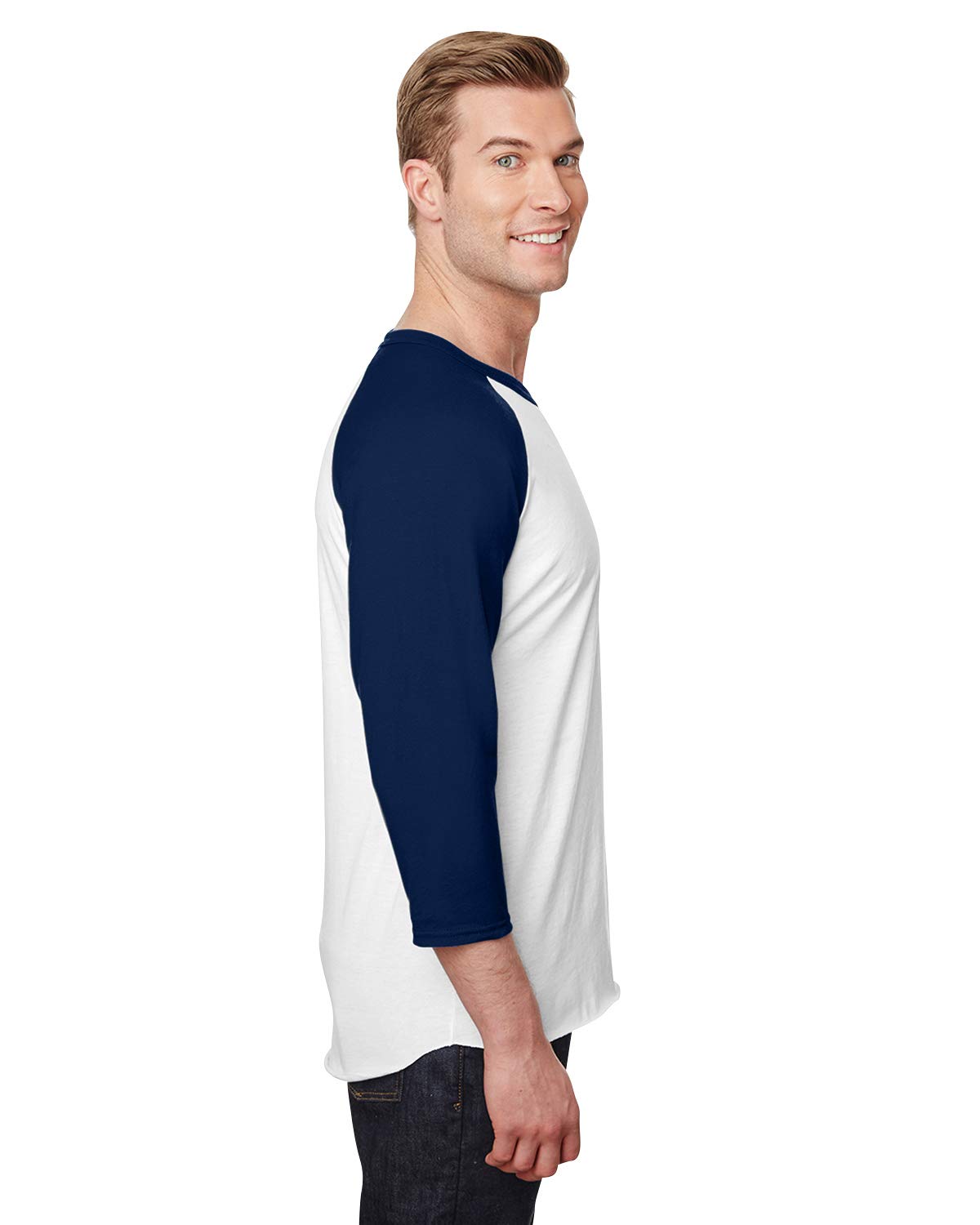 Unisex Premium Blend Ring-Spun 34 Sleeve Raglan T-Shirt - WHITE cHAR HTHR - 3XL(D0102H7M09T)