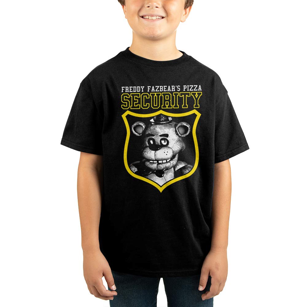 Five Nights at Freddy's Security Guard Youth Boys T-Shirt-Small Black