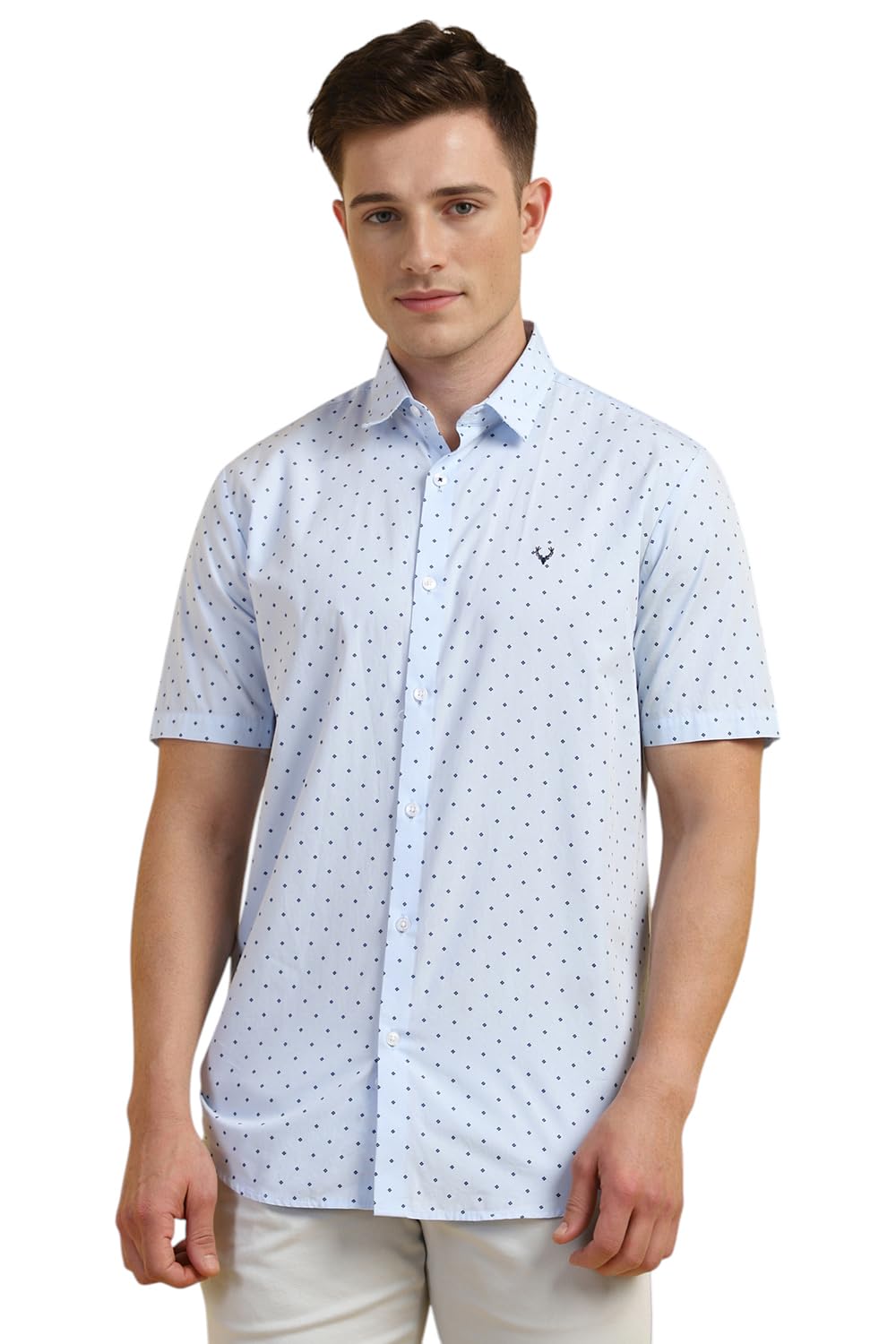 Allen Solly Men Slim Fit Regular Fit Printed Short Sleeve Shirt