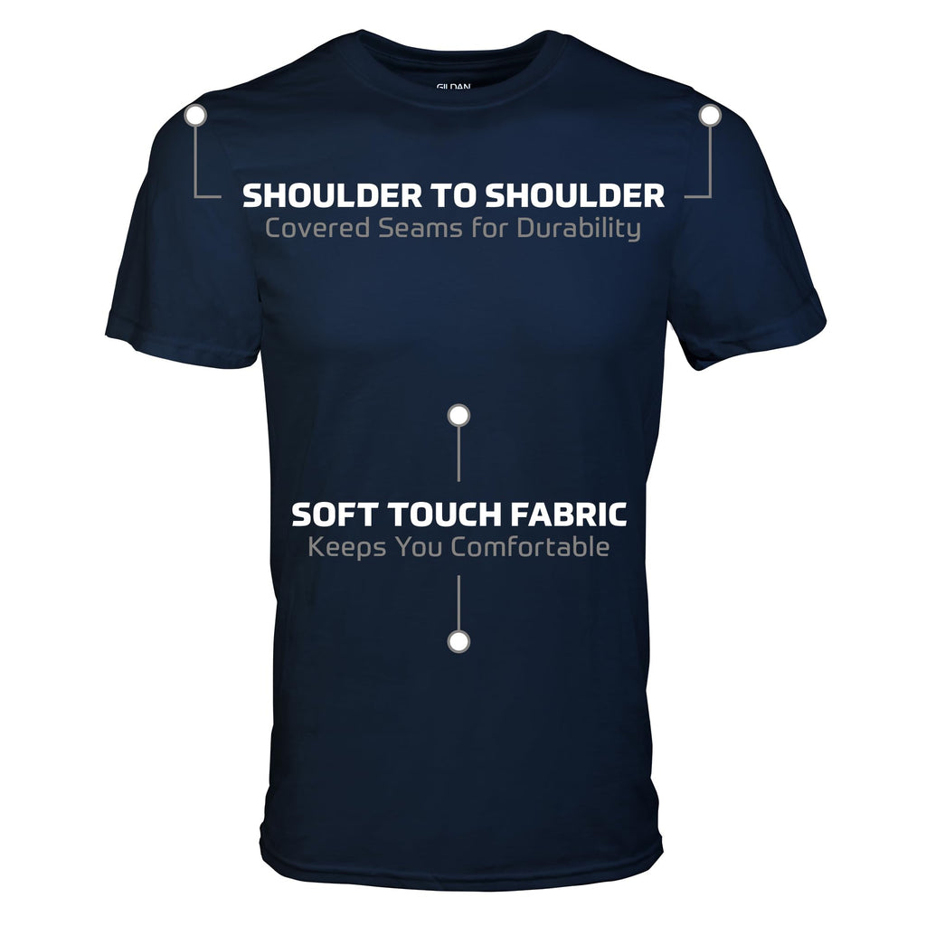 Gildan Men's Crew T-Shirts, Multipack, Style G1100, Navy/Charcoal/Cardinal Red (5-Pack), Medium