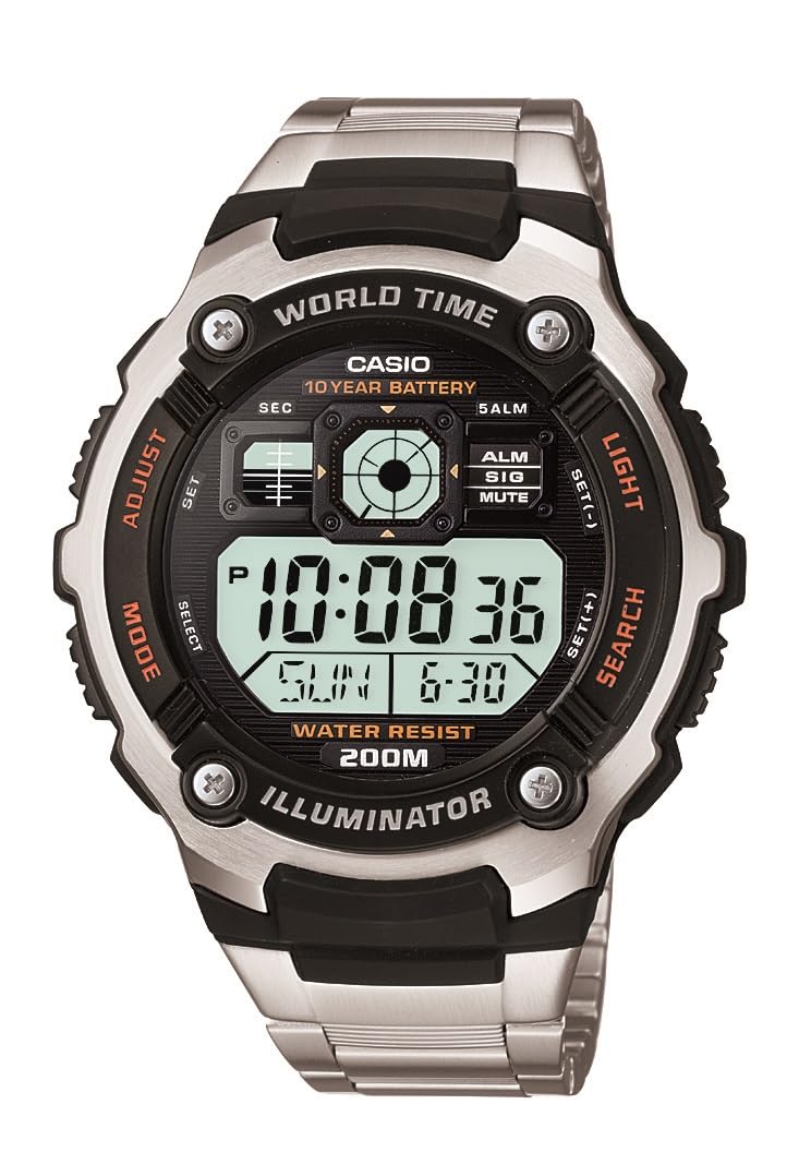 Casio Men's AE2000WD-1AV Resin and Stainless Steel Sport Watch