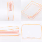 Tbestmax 10 Pack Clear Cosmetic Bags Makeup Bags Portable Waterproof TSA Approved Travel Toiletry Bags Large Organizer