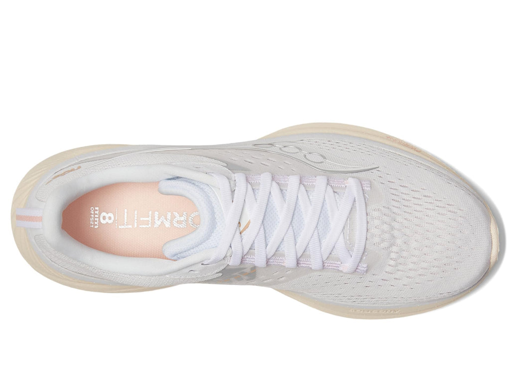 Saucony Women's Ride 17 Sneaker, White/Pearl, 9.5