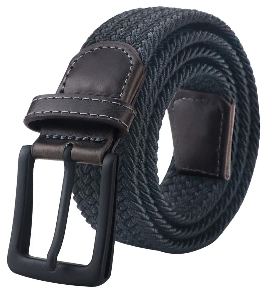 Maikun Belts For Men, Mens Belt With Leather Tip, Black Belt Bucke (Men Black 47 Long) 42