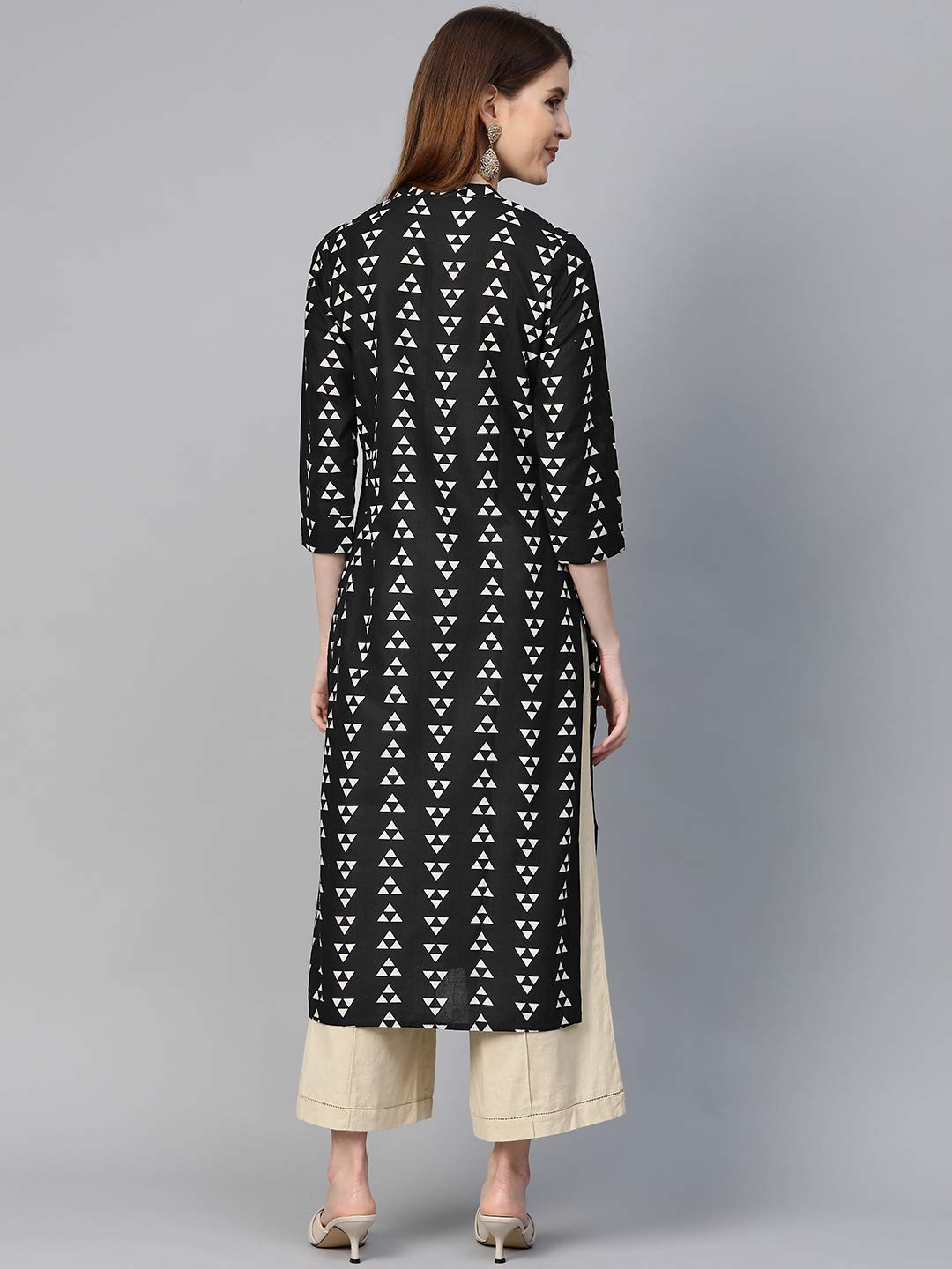 Varanga Women'S Cotton Kurta Set (Nv_Srk5000160-S_Black_S)