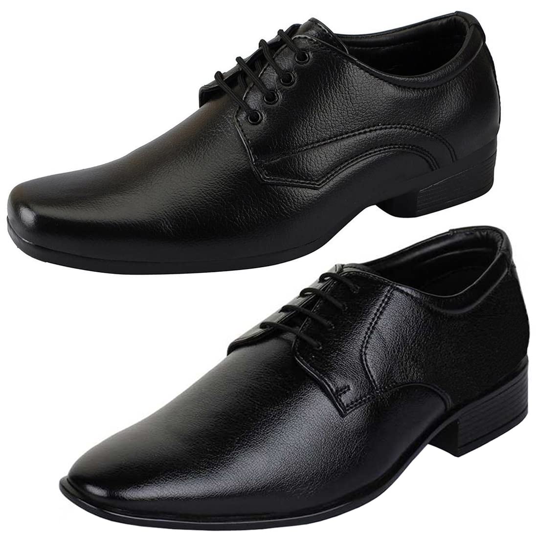 Graceful Formal Shoes/Party Shoes/ 2 Shoes Combo with Free Belt for Men and Boys (BAZAAR7902_VTR301Blk) Multicolor 7