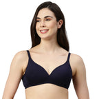 Enamor A039 Perfect Coverage Supima Cotton T-Shirt Bra- Padded Wirefree & Medium Coverage