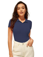 Sugathari Womens & Girls Navy Blue Short Sleeve Top for Women Tops T-Shirts for Girls (TOP 44 N Blue XL)