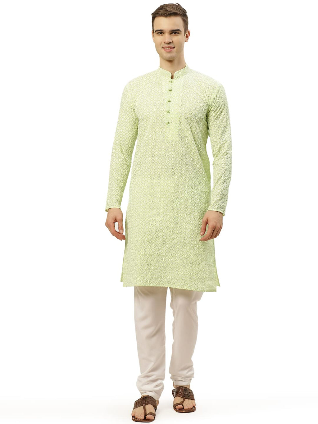 Jompers Mens & Embroidered Straight Kurta Pyjama Set