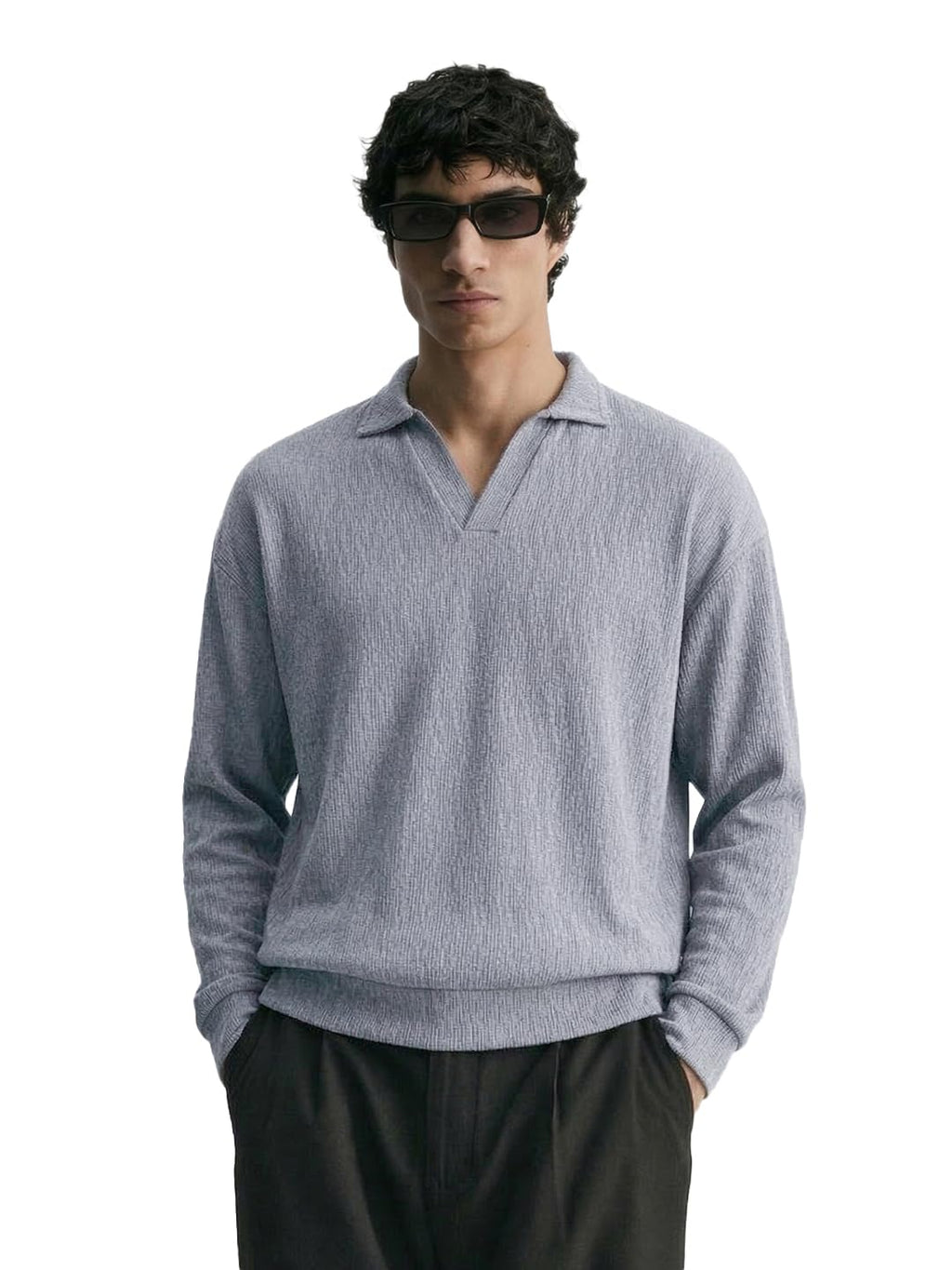 The Indian Garage Co Mens Oversized Textured Full Sleeves Sweater