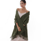 RIIQIICHY Winter Scarf for Women Green Pashmina Shawls Wraps for Evening Dresses Large Warm Soft Scarves