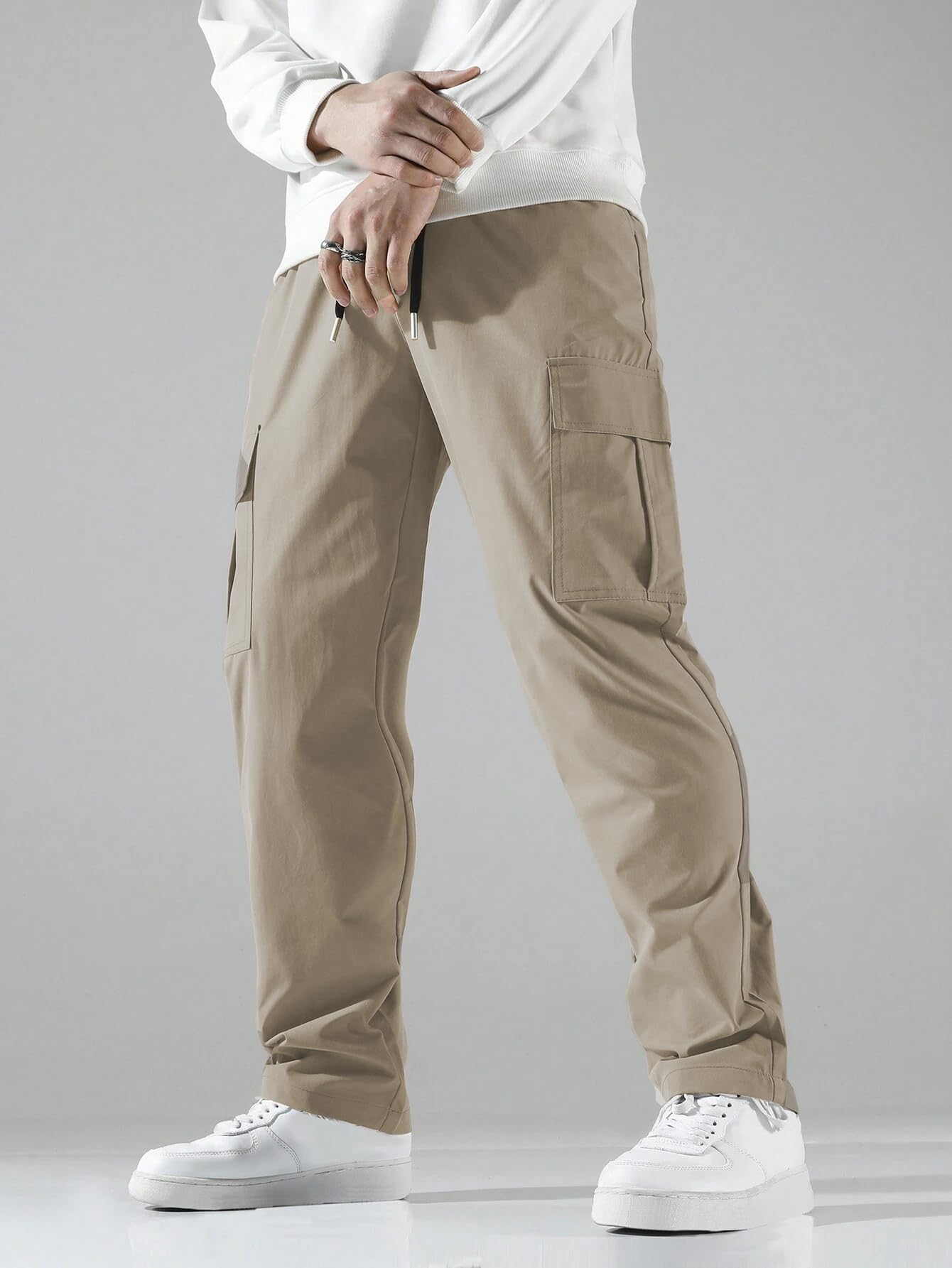 TAGAS Men Cargo Pants || Trousers Casual Pant || Cargo Pant || Pant || Track Pant for Man ||Men Cargo Pants Cotton||(MC-8) Khaki