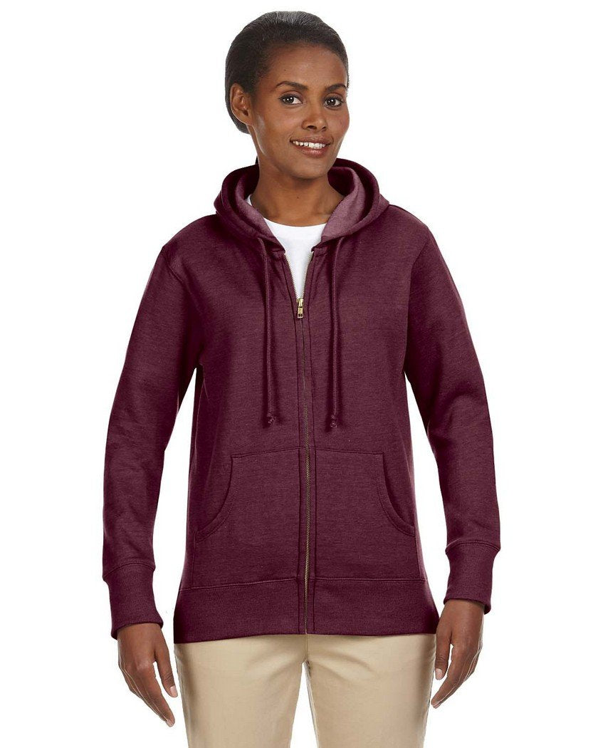 Ladies OrganicRecycled Heathered Fleece Full-Zip Hooded Sweatshirt - cHARcOAL - S(D0102H7ZQEP)