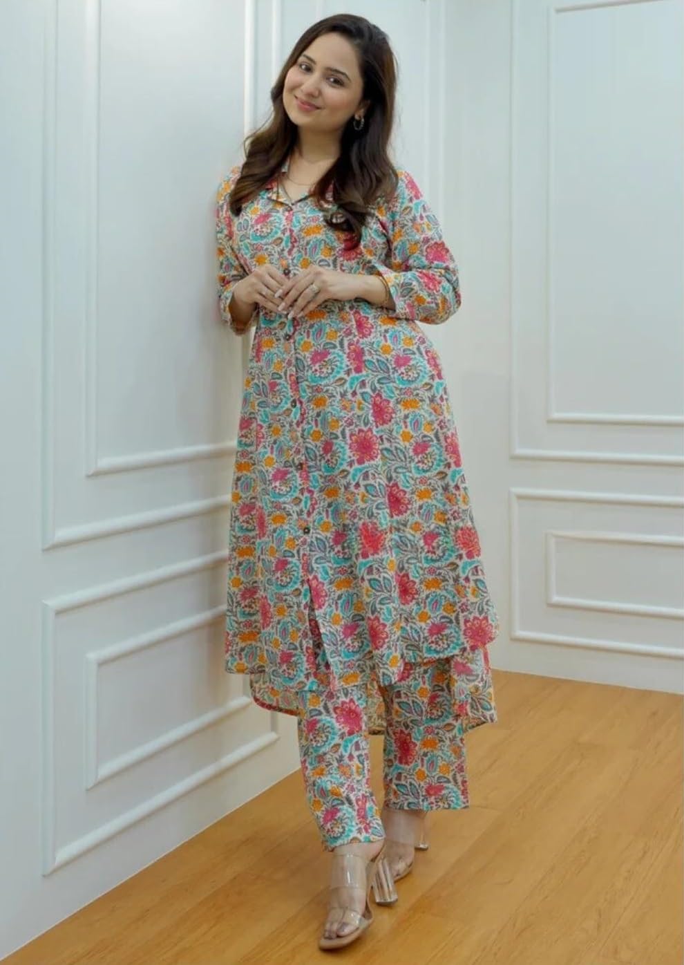 Leriya Fashion Women Rayon Blend Ethnic Wear Formal Kurta Co-Ord Set