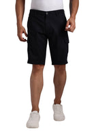 Thomas Scott Mens | Solid | Mid Rise | Light Weight | 4 Pockets | Lenin Blend | Casual | Chino | Shorts for Men (TSS123_Black_3