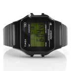 Timex T80 34mm Watch - Black with Stainless Steel Expansion Band