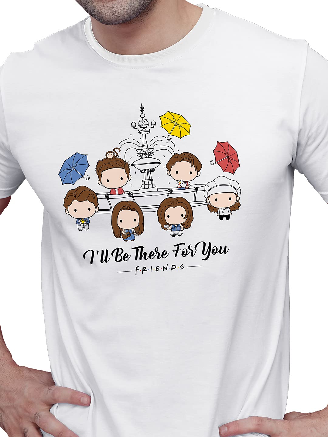The Souled Store|F.R.I.E.N.D.S Ill Be There for You Round Neck Mens and Boys T-Shirt|Graphic Printed Half Sleeve| 100% Cotton W