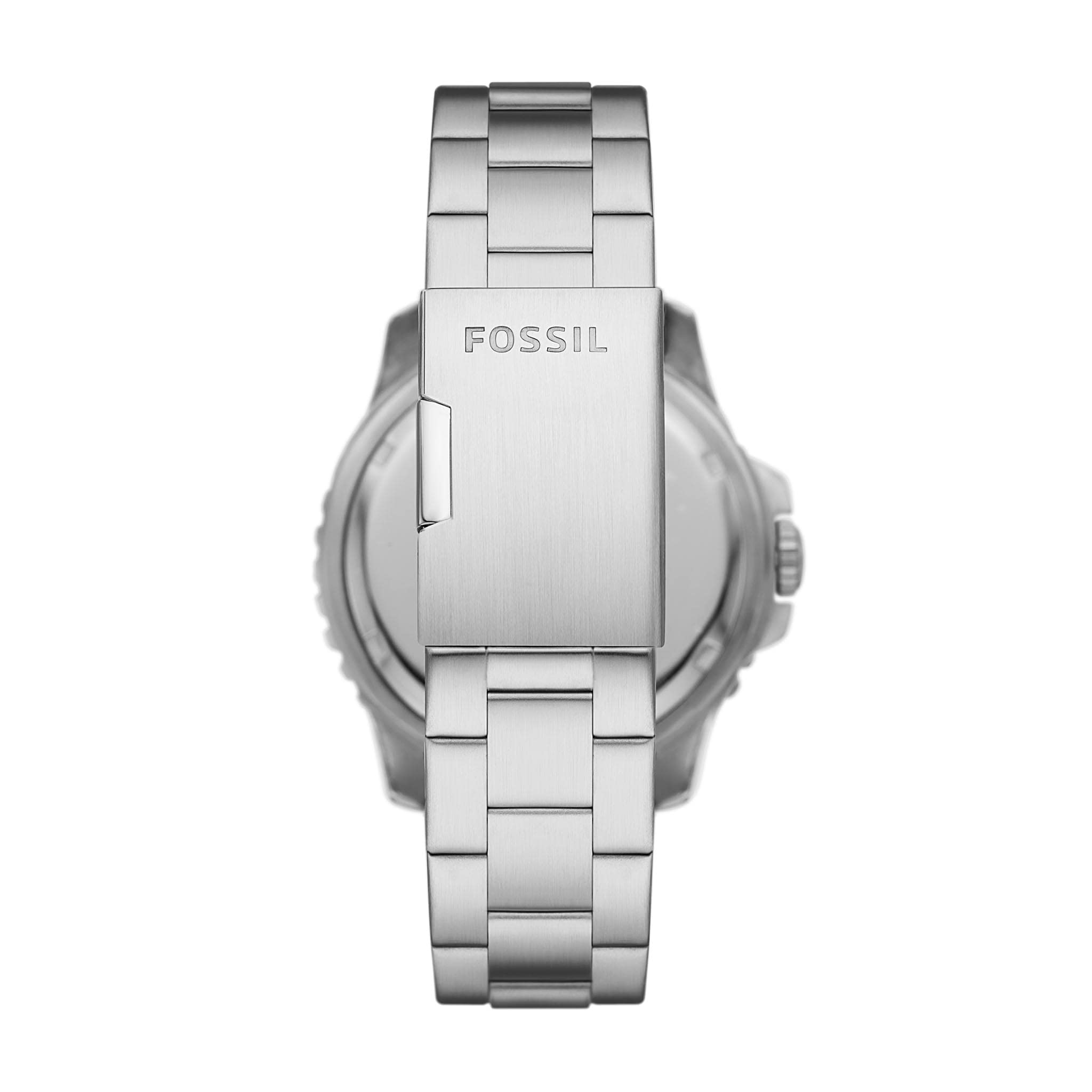 Fossil Men's Blue GMT Stainless Steel Dual Time Watch, Color: Silver (Model: FS5991)