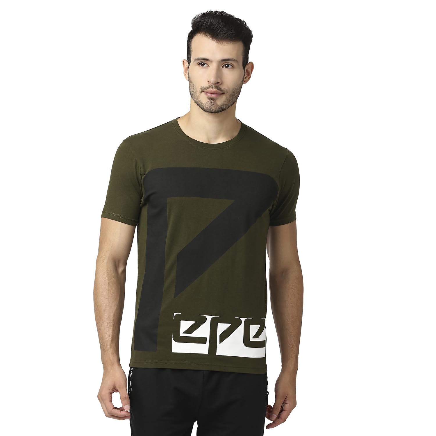 Pepe Jeans Mens Echo Placement Printed Tees, Olive,L