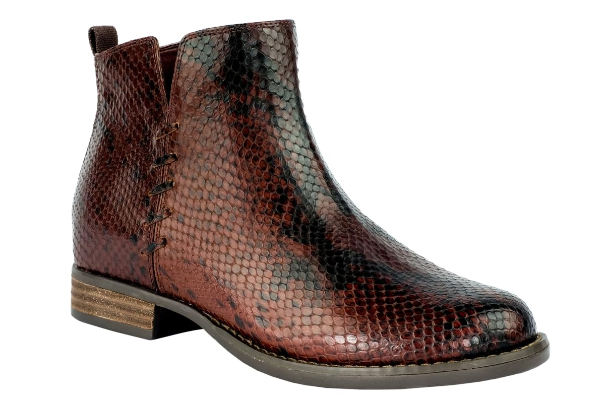 Womens Santiago Boots, Brown Snake - Size 6